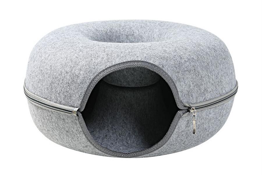 Arena para gatos de fieltro tipo donut