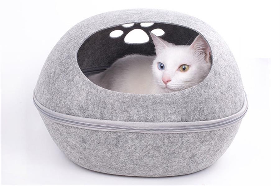 Cama nido redonda para mascotas con forma de donut para perro y gato