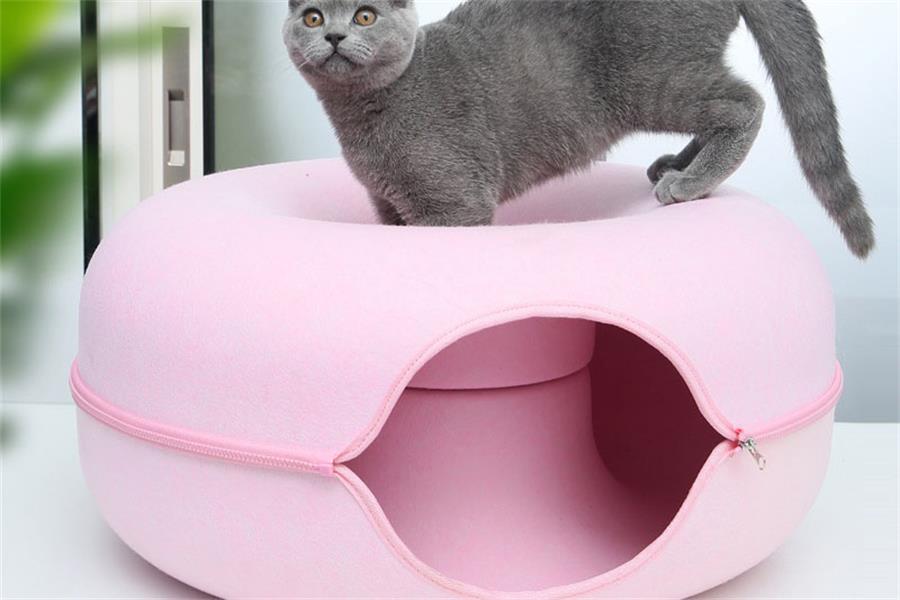 mascota perro gato cueva iglú cama rosa